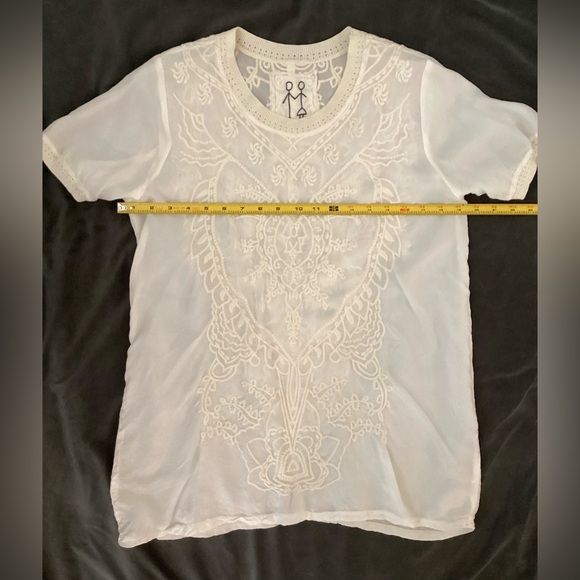 Johnny Was Off White Cupra Embroidered Blouse, XS. - Picture 9 of 10